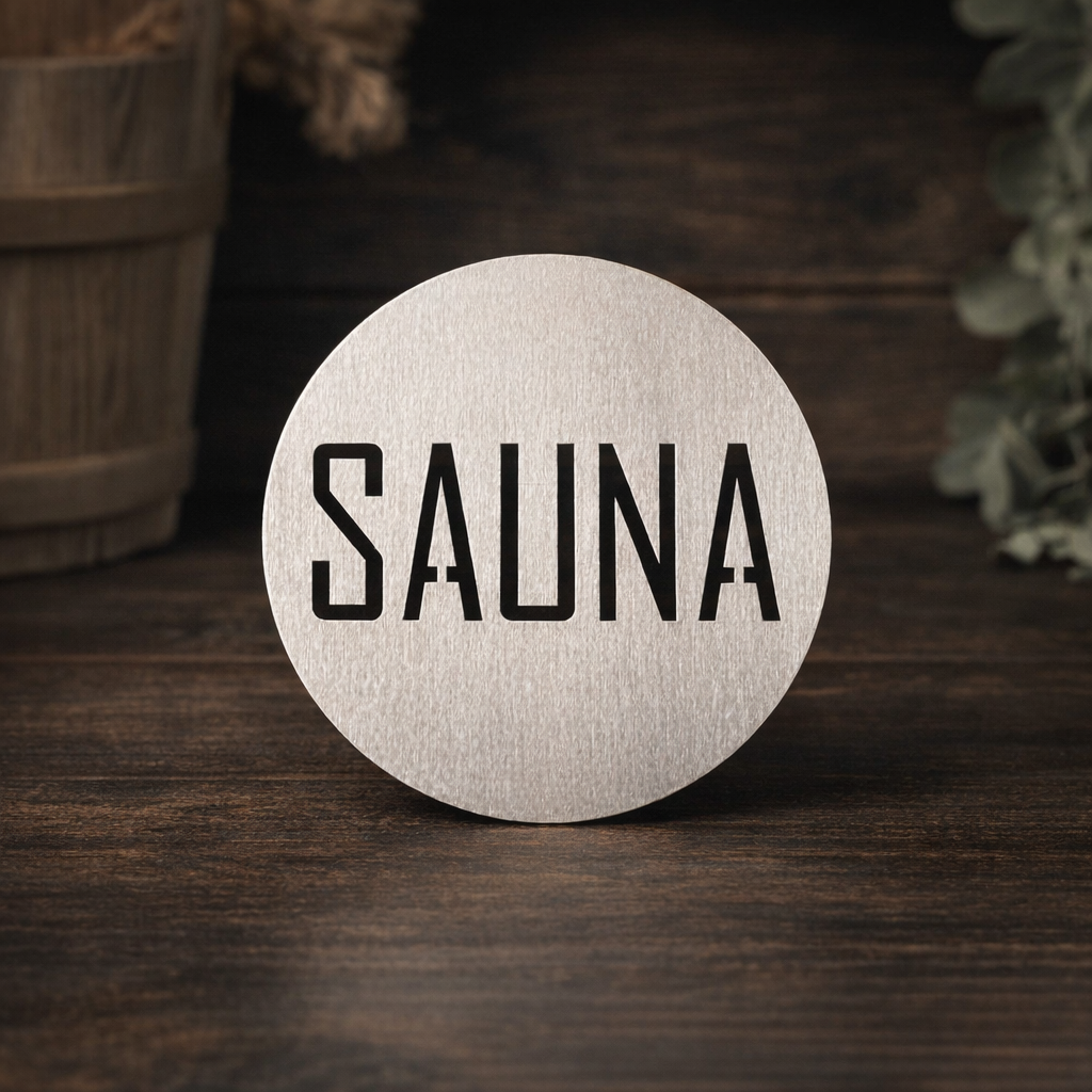 SAUNA -kyltti (läpileikattu)
