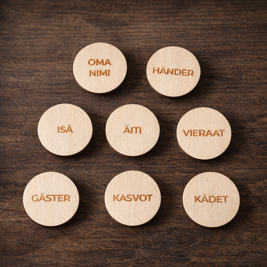 Pyyhemerkit – Kaiverrettu - Valmis tai oma nimi
