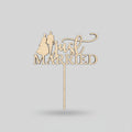 Just Married -hääkakkukoriste